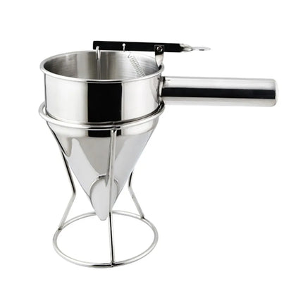 GGM Gastro Piston Funnel in Stainless Steel - 1L - with Stand