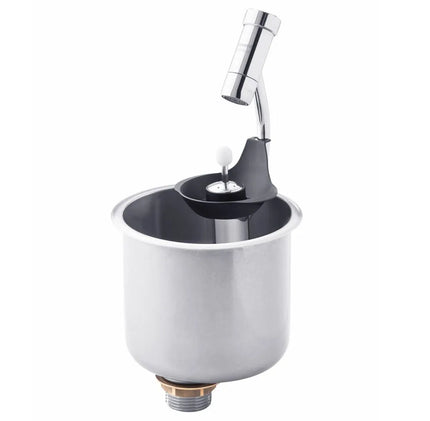 GGM Gastro Portioning Rinse 141x141x110mm WATERSTOP with integrated automatic water stop with integrated backflow preventer & integrated flow regulator incl. sieve plate incl. sieve insert