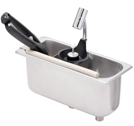 GGM Gastro Portioning Rinse 269x110x115mm with integrated backflow preventer - Stainless Steel - CNS - bottom openings