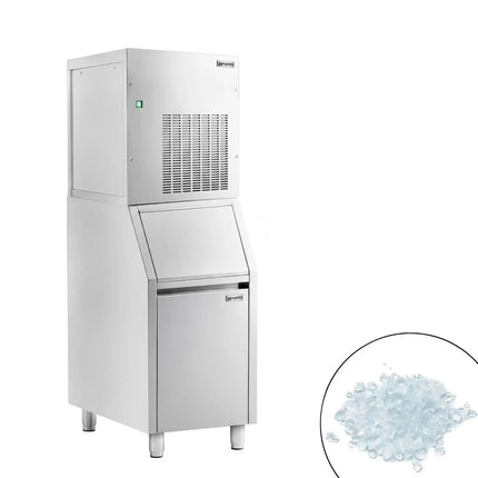 GGM Gastro Premium PLUS Modular Flake Ice Maker - 155 kg/24, including a 100 kg ice storage bin