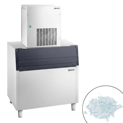 GGM Gastro Premium PLUS Modular Flake Ice Maker - 270 kg/24, including a 350 kg ice storage bin