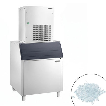 GGM Gastro Premium PLUS Modular Flake Ice Maker - 270 kg/24, including a 200 kg ice storage bin