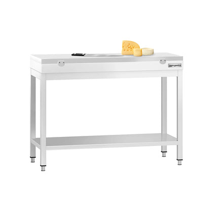 GGM Gastro PREMIUM stainless steel worktable - 1000x800mm - with base incl. cutting plate