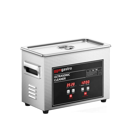GGM Gastro Professional Ultrasonic Cleaner - 4.5L - 180W Ultrasonic Power - 40kHz - Digital - with Heater - Degas
