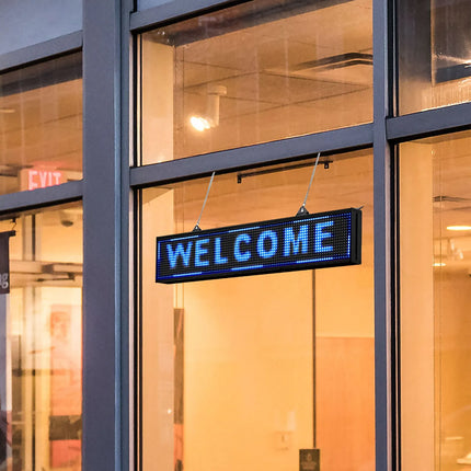 GGM Gastro Programmable LED Scrolling Sign - WELCOME - customisable - 1000x55mm
