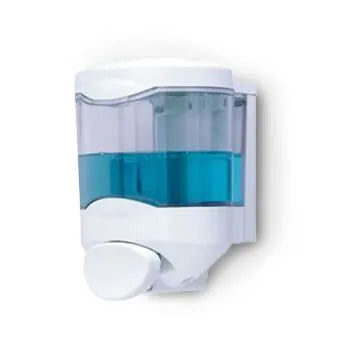GGM Gastro Push-Button Soap Dispenser - 450ml - ABS plastic - manual, push-button, wall mounted, lockable, refillable reservoir