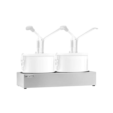 GGM Gastro Rack - Stainless Steel - 400x203x90mm - for 2x SSMBH4 Sauce Dispensers | Stainless Steel Frame for Sauce Dispensers
