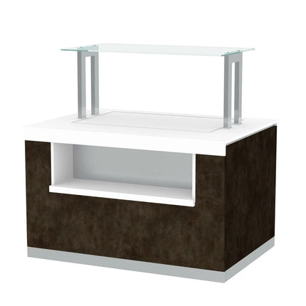 GGM Gastro Refrigerated Buffet Display Counter PRAGUE - 1400mm - with Refrigerated Frost Top - on Castors