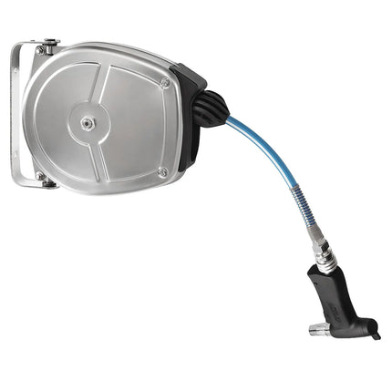GGM Gastro Retractable Hose Reel - 1.3 cm BSP - 5m - 125x195x245mm - with wall mount & spray gun