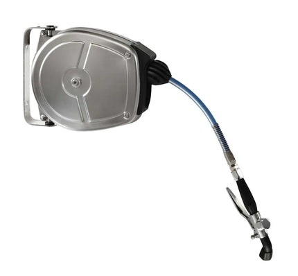 GGM Gastro Retractable Hose Reel - 1.3 cm BSP - 5m - 160x392x272mm - with housing & spray gun; wall mount