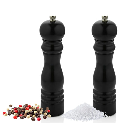 GGM Gastro Salt & Pepper Mills - Wood - Height: 200mm - Black