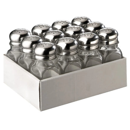 GGM Gastro Salt & Pepper Shakers - 12-piece set - square - Glass - Height: 100mm