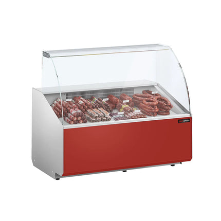 GGM Gastro Serve Over Counter - 1256mm - front panel red - capacity 262 litres