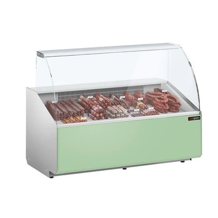 GGM Gastro Serve Over Counter - 1568mm - front panel light green - capacity 324 litres