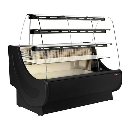 GGM Gastro Serve Over Counter - 1600x980mm - with lighting - 3 glass shelves - with cake drawers