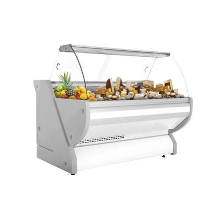 GGM Gastro Serve Over Counter - 1725x1150mm - curved glass - granite worktop - capacity 340 litres - white front