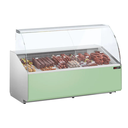 GGM Gastro Serve Over Counter - 1881mm - front panel light green - capacity 387 litres - with 3 doors