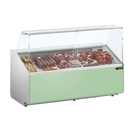 GGM Gastro Serve Over Counter - 1881mm - front panel light green - capacity 387 litres