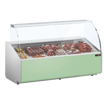 GGM Gastro Serve Over Counter - 2506x979mm - front panel light green - capacity 512 litres