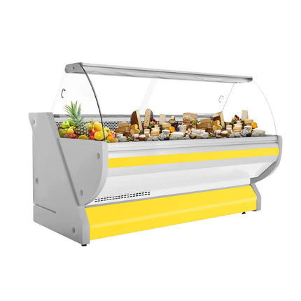 GGM Gastro Serve Over Counter - 2515x1150mm - granite worktop - yellow front - capacity 500 litres