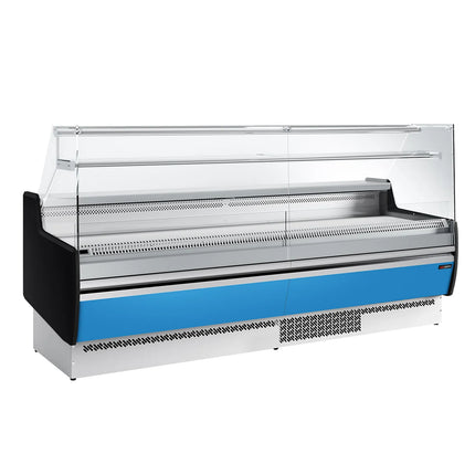 GGM Gastro Serve Over Counter - 2560x953mm - with 4 doors - front panel light blue - capacity 282 litres