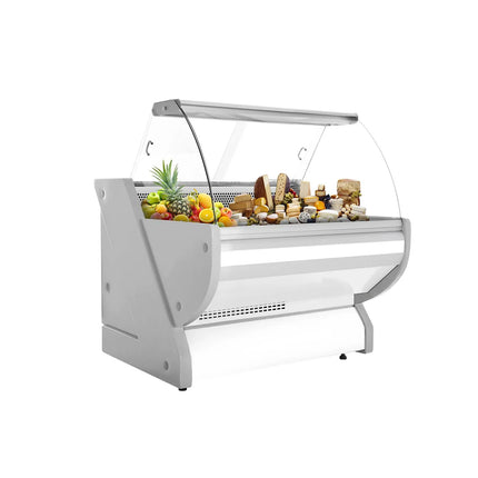 GGM Gastro Serve Over Counter - 990x1150mm - curved front glass - granite worktop - capacity 250 litres - white front