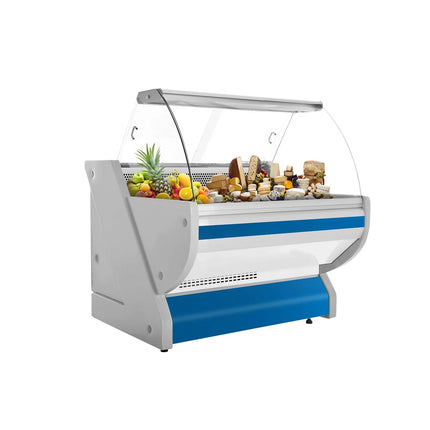 GGM Gastro Serve Over Counter - 990x1150mm - curved front glass - granite worktop - front panel illuminated - capacity 250 litres