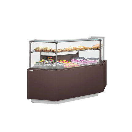 GGM Gastro Serve Over Counter RIGA - 1365x990mm - double glazing - LED lighting - with 2 shelves