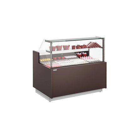 GGM Gastro Serve Over Counter RIGA - 1370mm - double glazing - with 2 shelves - with 2 doors - capacity 138 litres