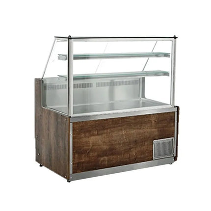 GGM Gastro Serve Over Counter Service Line - 1000x880mm - LED lighting - granite worktop - wood-look front panel