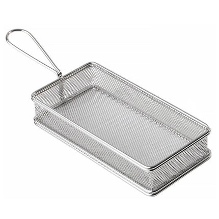 GGM Gastro Serving Basket - SNACKHOLDER - Stainless Steel - Rectangular - 310x105mm - with 1 Handle