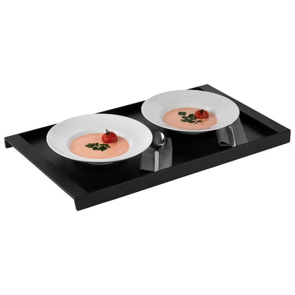 GGM Gastro Serving Tray - Melamine - 670x380mm - Height: 40mm - Black