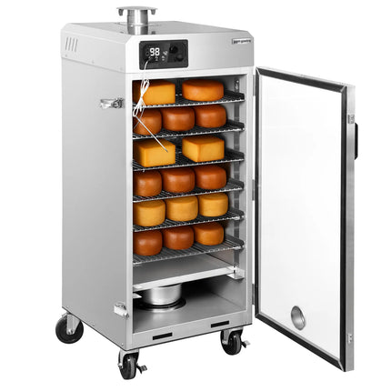 GGM Gastro Smoker Oven - Digital - with 6 Racks - 509x556mm - on Wheels - Black