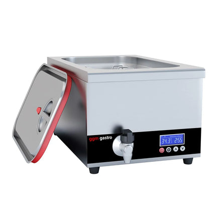 GGM Gastro Sous Vide Water Bath - 24L - GN 1/1 - 700W - with drain tap & lid