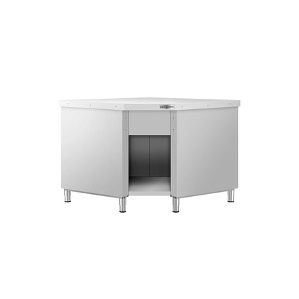 GGM Gastro Stainless Steel Corner Floor Cupboard KOPENHAGEN - 1001x1001mm