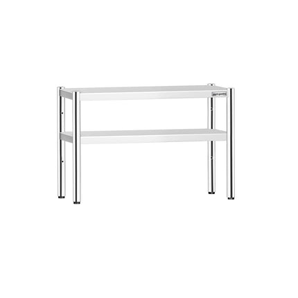 GGM Gastro Stainless Steel double Overshelf - 1200x370mm - height-adjustable