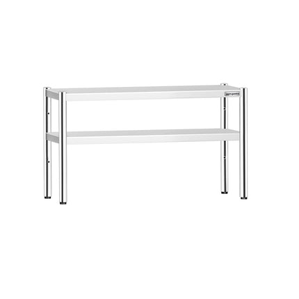 GGM Gastro Stainless Steel double Overshelf - 1400x370mm - height-adjustable