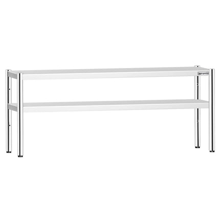 GGM Gastro Stainless Steel double Overshelf - 2000x370mm - height-adjustable