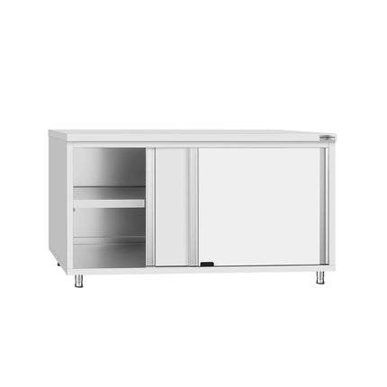 GGM Gastro Stainless Steel Floor Cupboard ECO - 1600x600mm - with Sliding Doors