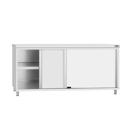 GGM Gastro Stainless Steel Floor Cupboard Flex ECO - 1800x700mm - with Sliding Doors
