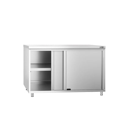 GGM Gastro Stainless Steel Floor Cupboard PREMIUM - 1200x600mm - with Sliding Doors
