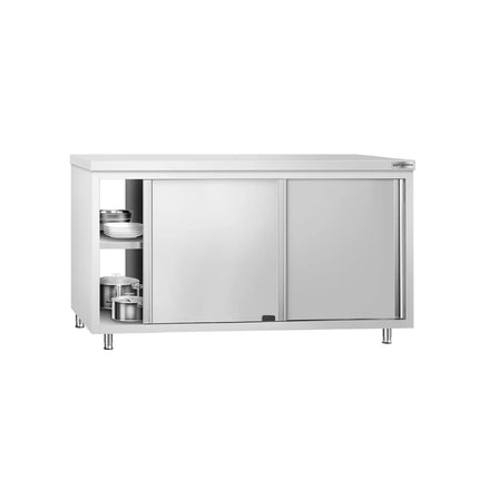 GGM Gastro Stainless Steel Floor Cupboard PREMIUM - 1600x600mm - with Pass-Through
