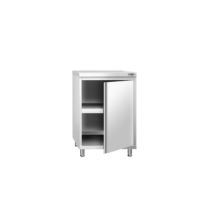 GGM Gastro Stainless Steel Floor Cupboard PREMIUM - 600x600mm - with Hinged Doors