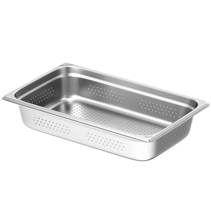 GGM Gastro Stainless Steel Gastronorm Pan GN 1/1 - perforated - Depth: 100mm