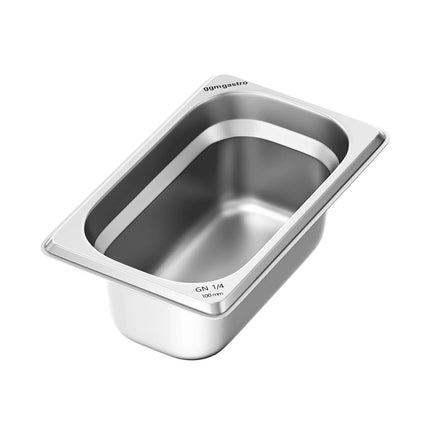 GGM Gastro Stainless Steel Gastronorm Pan GN 1/4 - Depth: 100mm