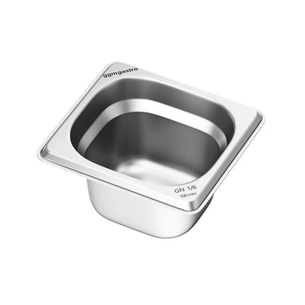 GGM Gastro Stainless Steel Gastronorm Pan GN 1/6 - Depth: 100mm