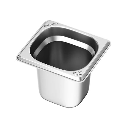 GGM Gastro Stainless Steel Gastronorm Pan GN 1/6 - Depth: 150mm