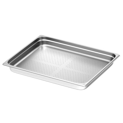 GGM Gastro Stainless Steel Gastronorm Pan GN 2/1 - perforated - Depth: 65mm