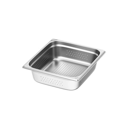GGM Gastro Stainless Steel Gastronorm Pan GN 2/3 - perforated - Depth: 100mm