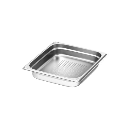 GGM Gastro Stainless Steel Gastronorm Pan GN 2/3 - perforated - Depth: 65mm